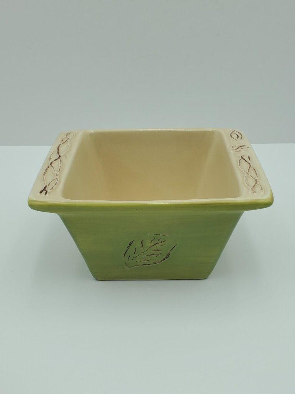 Tastefully Simple Host Collection Square Green Baking Dish Celery Green Bowl